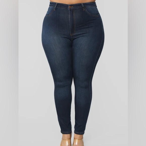 FASHION NOVA Classic High Waist Skinny Jeans Dark Denim Size 11 NEW - Picture 14 of 16